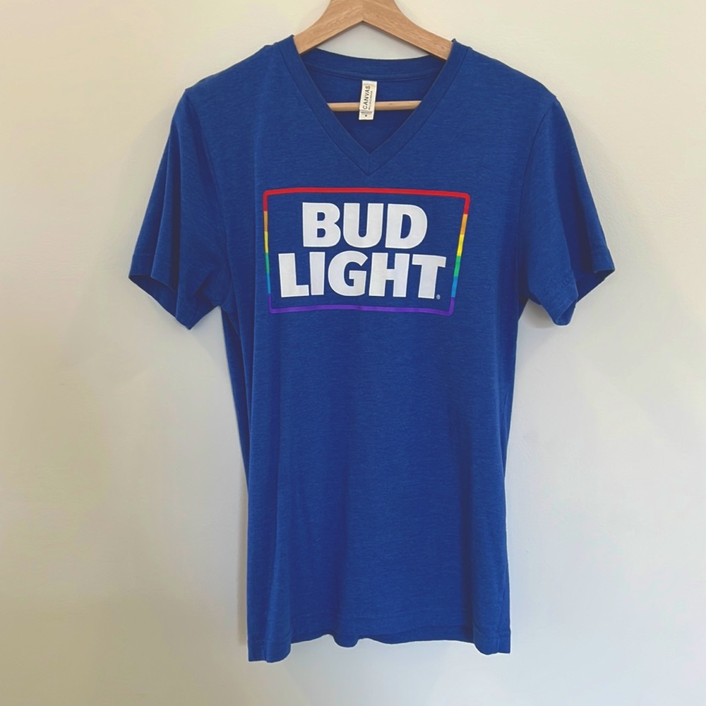 Bud Light V-Neck Pride Tee